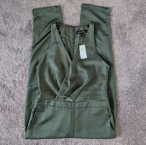 NWT | Banana Republic | Emerald Satin Wrap Jumpsuit | Size 4